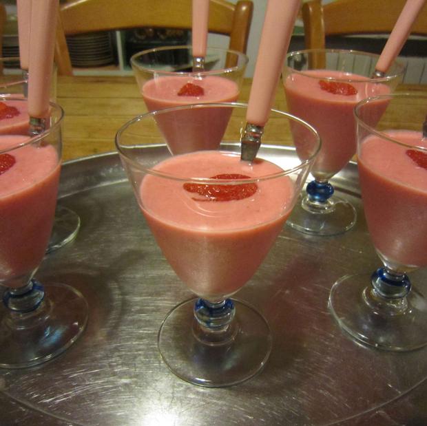 Mousse glacée de fraises