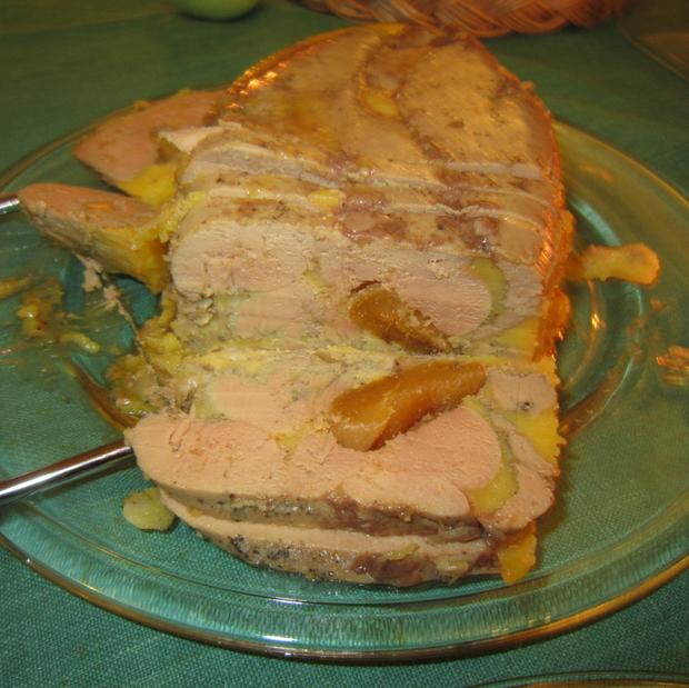 Foie gras abricot amandes